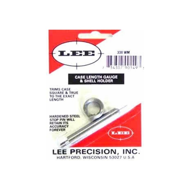 338 Winchester Magnum Case Length Gauge & Shell Holder (LEEPRODUCT)