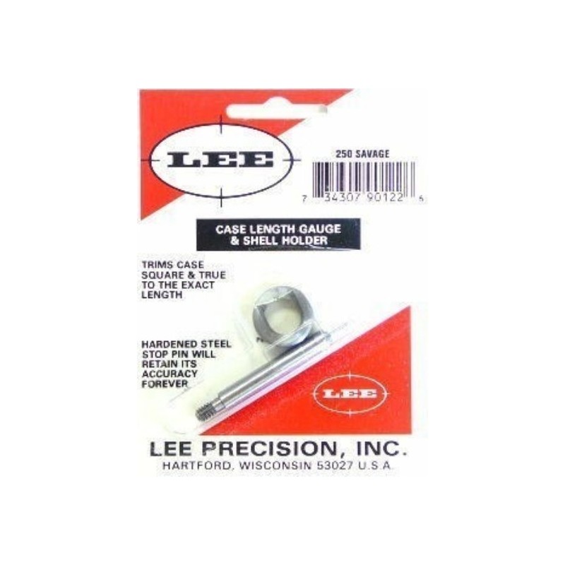 250 Savage Case Length Gauge & Shell Holder (LEEPRODUCT)